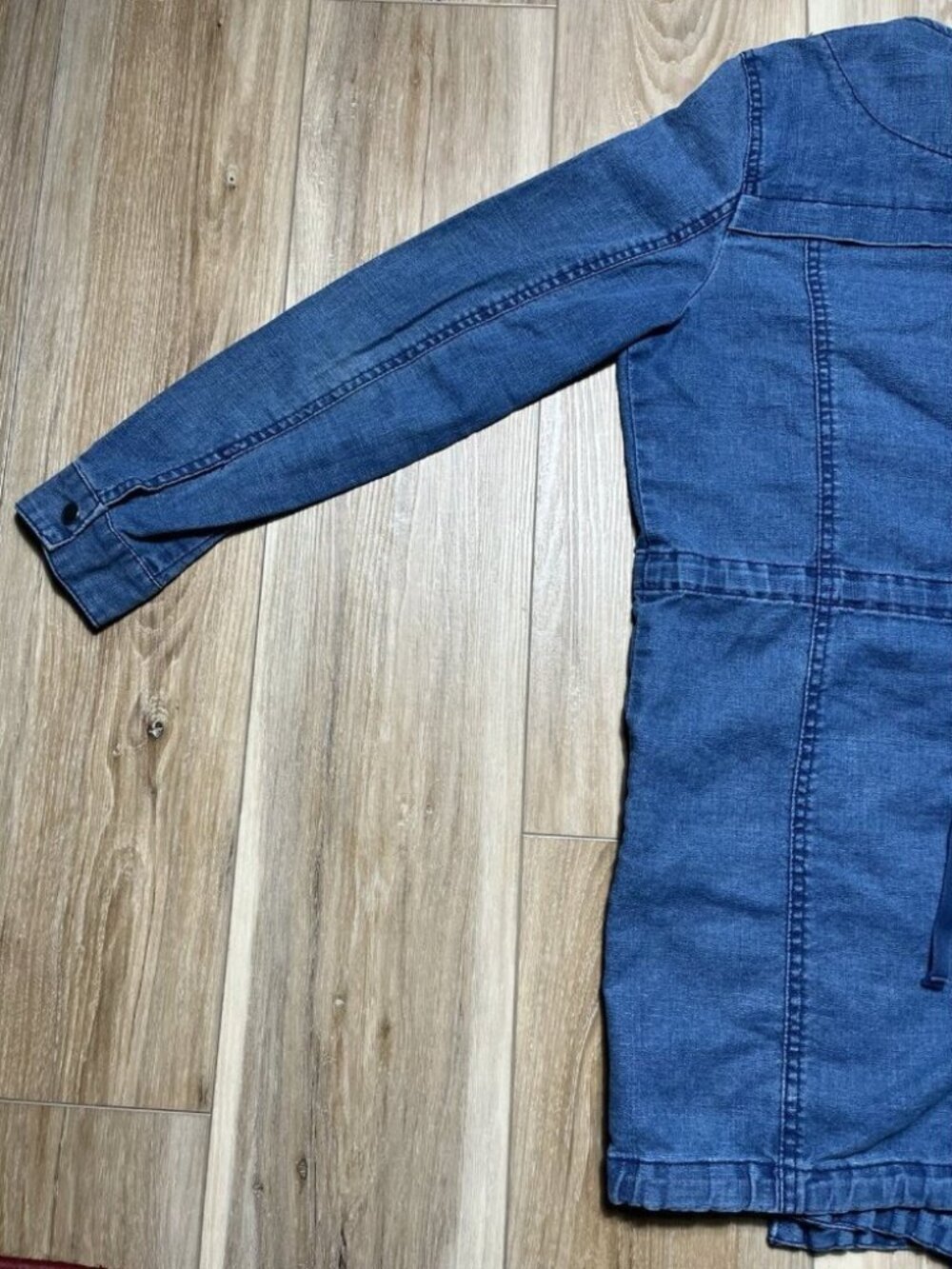 Hei Hei Anthropologie Open Front Linen Chambray Denim Jacket - Women Size XS - Picture 14 of 15